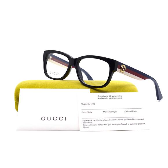 NEW GUCCI GG0278O 001 BLACK MULTICOLOR AUTHENTIC EYEGLASSES FRAME - Picture 10 of 15